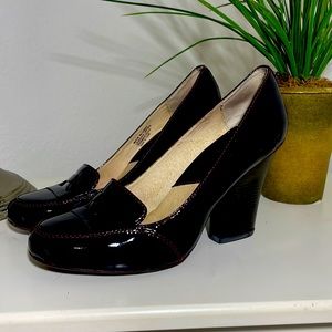 Michael Kors brown leather Moc Toe 8 1/2